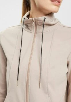 Zip-Up Sweatshirt - Beige -Esprit Sales Store 62cef91fd7784543811c2ebb1501a221