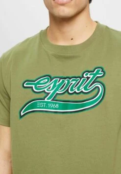 ESPRIT Mit Retro-Logo - Print T-Shirt - Olive -Esprit Sales Store 644c6fc19b56493ebe78709d38d65f31