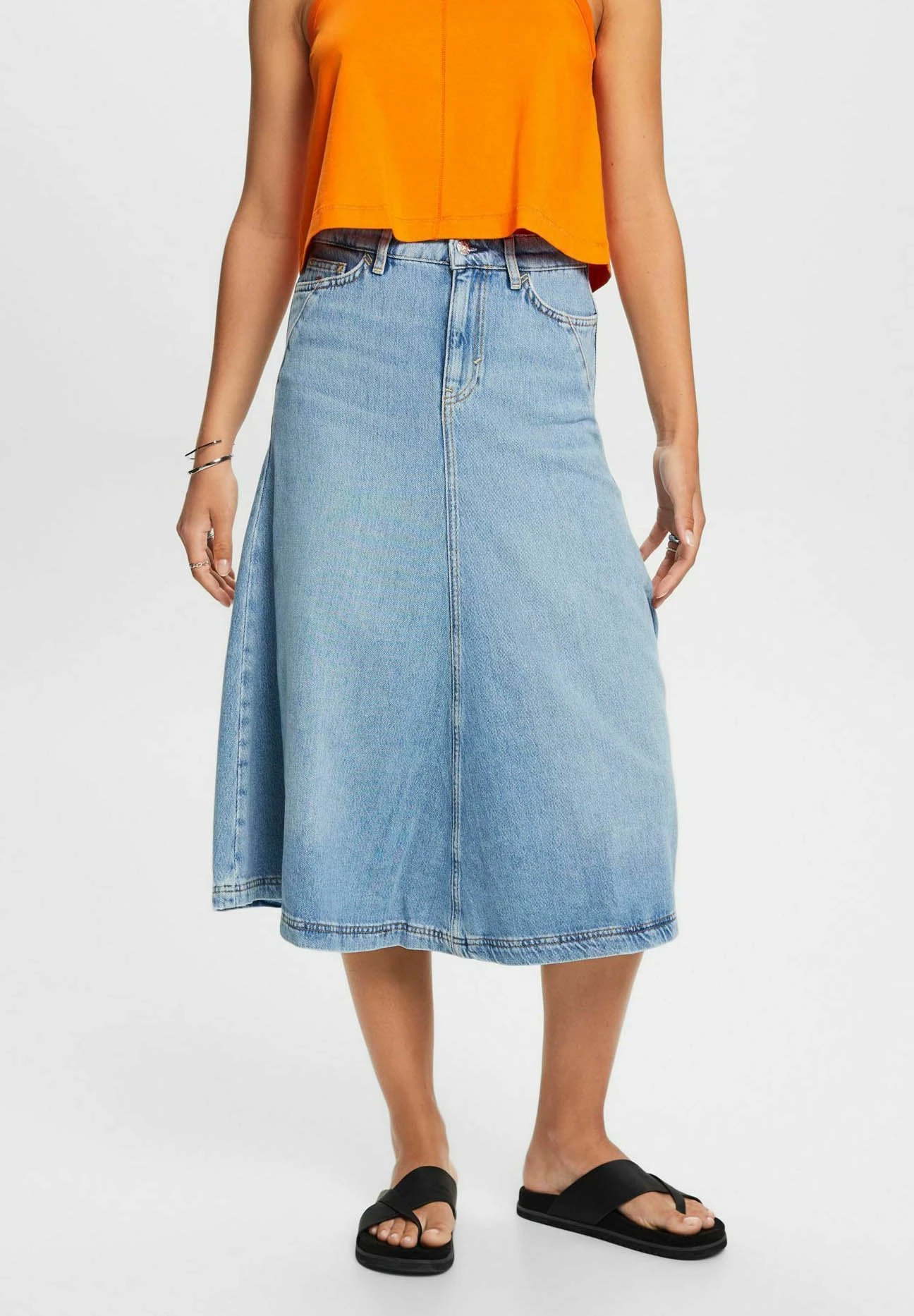 ESPRIT A-Line Skirt - Blue Medium Washed New 4 ESPRIT A-Line Skirt - Blue Medium Washed New - Image 4