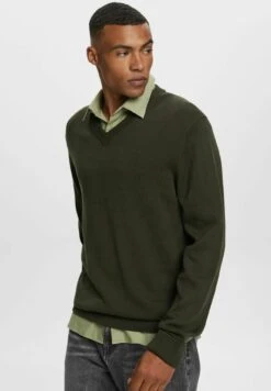 ESPRIT Jumper - Dark Khaki -Esprit Sales Store 6bee8c7fe11a4ca197b93354ac308d30