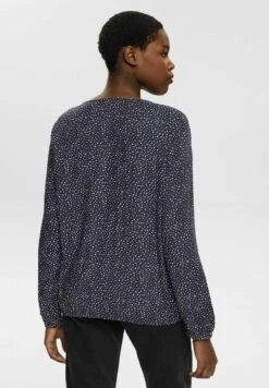 Edc By Esprit Fluid Bubblehem- Blouse - Navy -Esprit Sales Store 6c80f69424b44c52ae9ab8030fd913e8