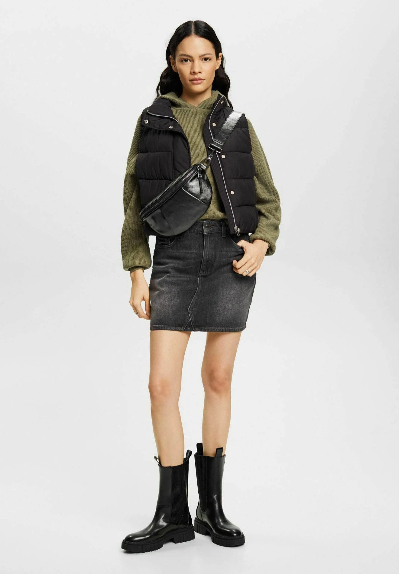 Edc By Esprit Soft Touch - Hoodie - Light Khaki 2 Edc By Esprit Soft Touch - Hoodie - Light Khaki - Image 2