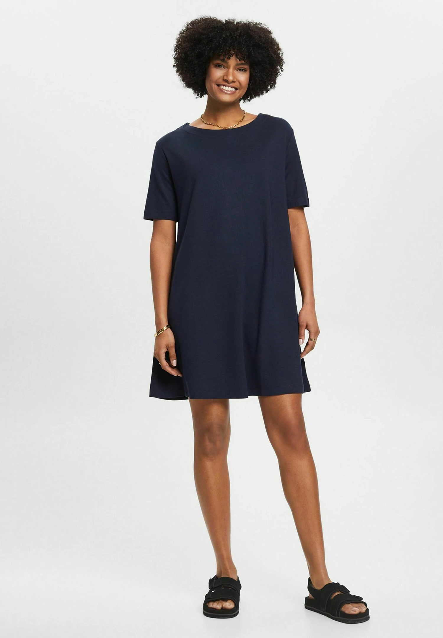 ESPRIT Jersey Dress - Navy 2 ESPRIT Jersey Dress - Navy - Image 2