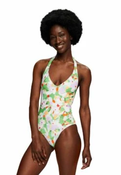 ESPRIT Recycelt Gemusterter Mit Bügel-Cups - Swimsuit - Green