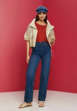 ESPRIT Mit Spitzenbändern - Print T-Shirt - Terracotta New