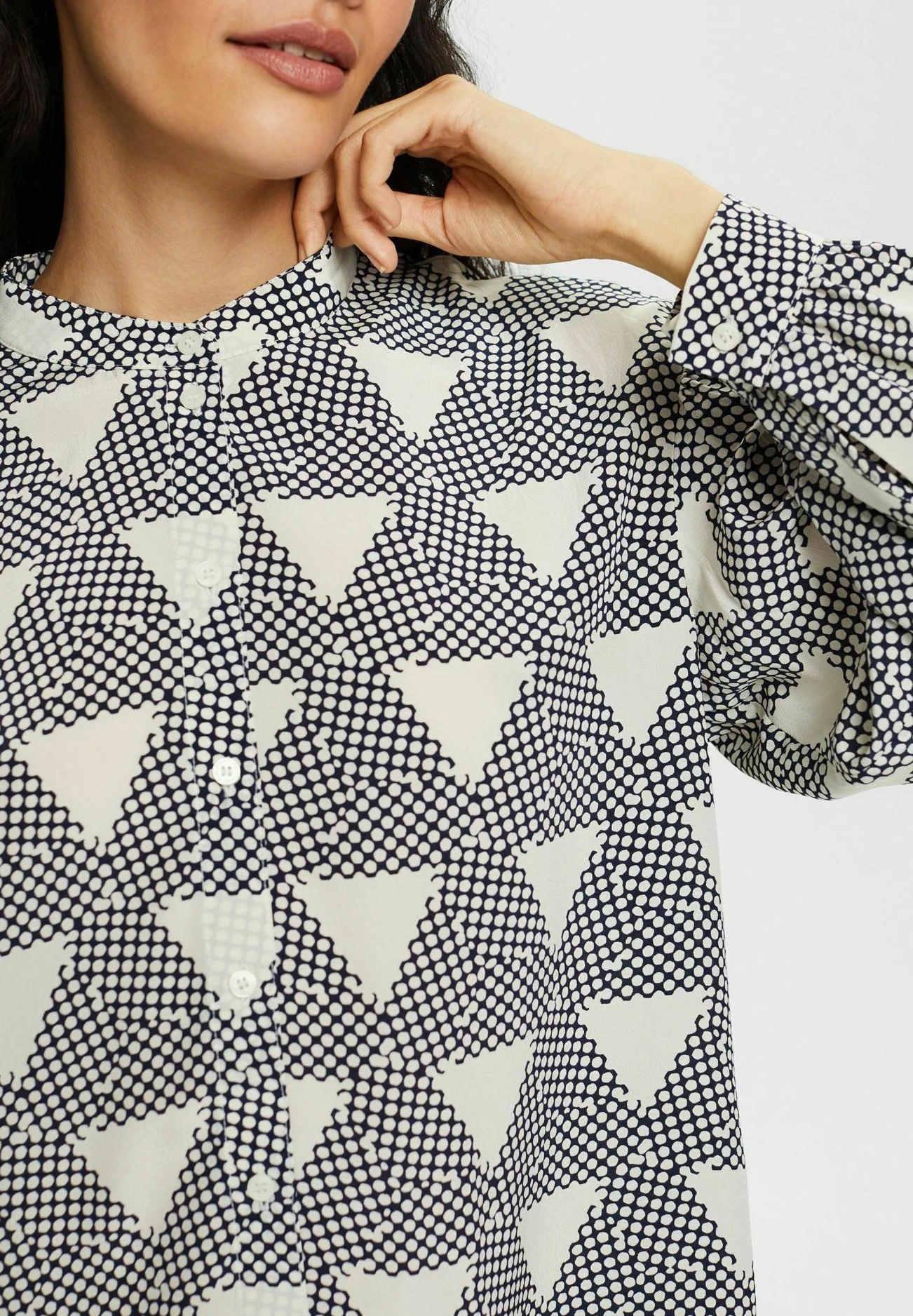 ESPRIT Button-Down Blouse - Dark Blue 4 ESPRIT Button-Down Blouse - Dark Blue - Image 4