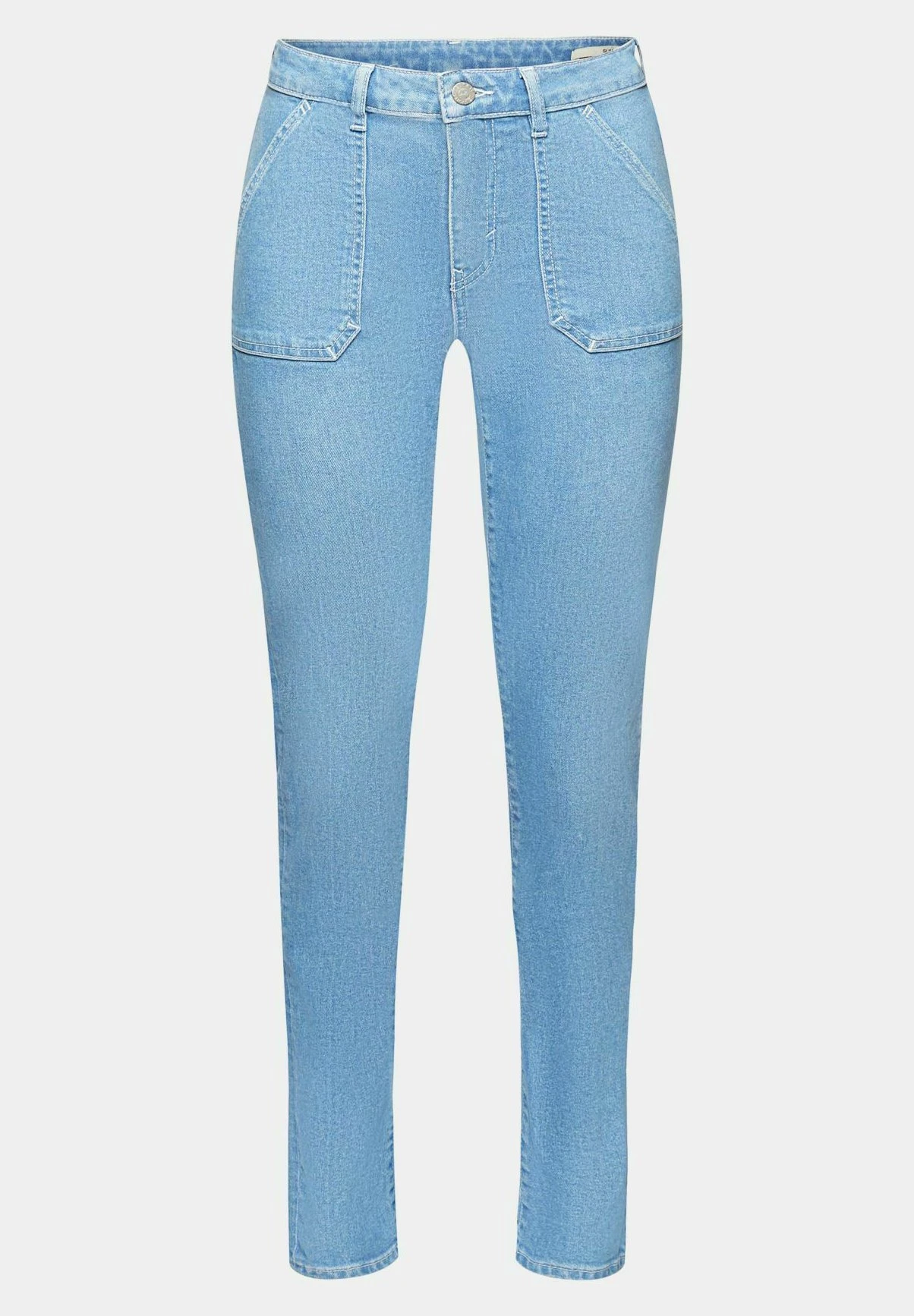 ESPRIT High-Rise - Slim Fit Jeans - Blue Light Washed 9 ESPRIT High-Rise - Slim Fit Jeans - Blue Light Washed - Image 9