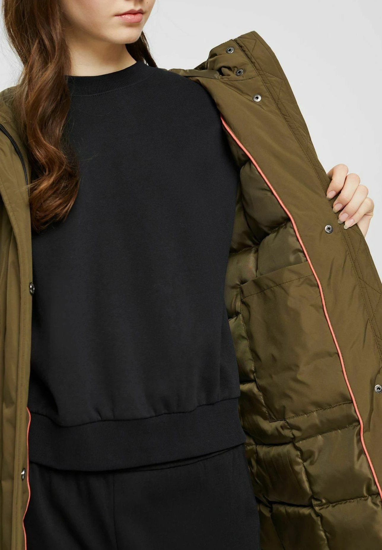 Edc By Esprit Winter Coat - Khaki Green 4 Edc By Esprit Winter Coat - Khaki Green - Image 4