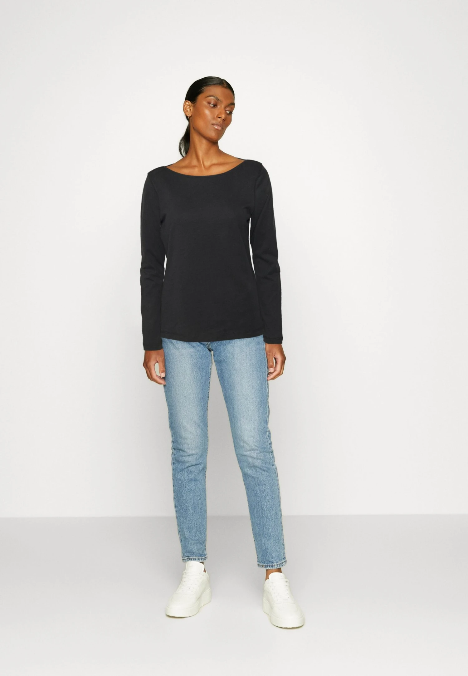 ESPRIT Boat Neck- Long Sleeved Top - Black 2 ESPRIT Boat Neck- Long Sleeved Top - Black - Image 2