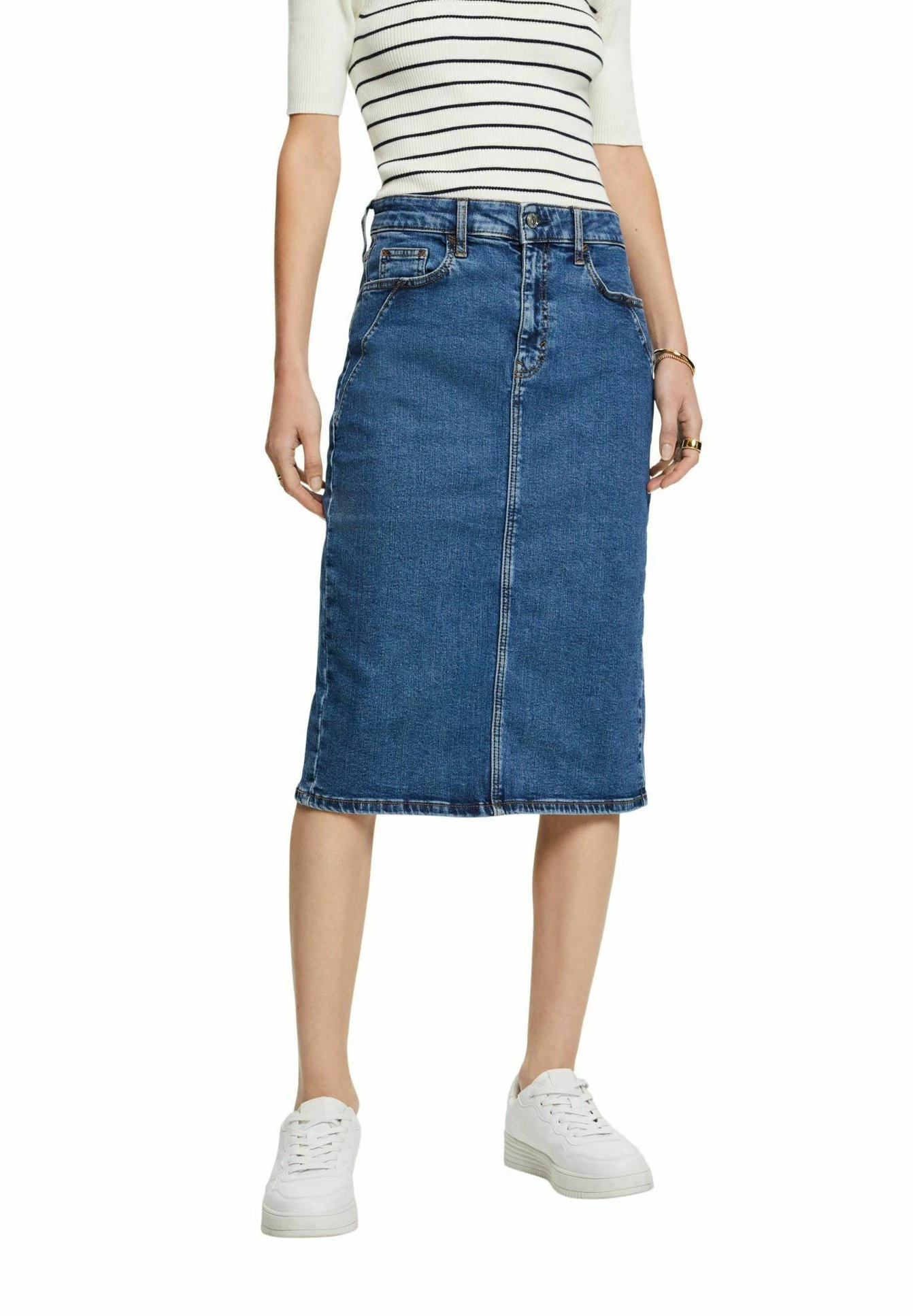 ESPRIT Denim Skirt - Blue Medium Wash 7 ESPRIT Denim Skirt - Blue Medium Wash - Image 7