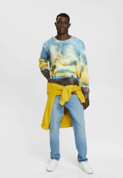 ESPRIT Mit Digitalem Allover-Landschafts Print - Jumper - Dark Blue -Esprit Sales Store 779fc58dc5a84208a2d0819bab7b3bf4