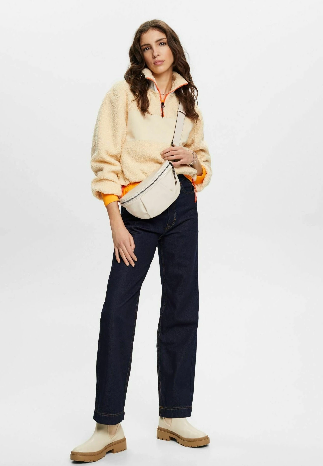 ESPRIT Troyer Aus Material Mix - Fleece Jumper 2 ESPRIT Troyer Aus Material Mix - Fleece Jumper - Image 2