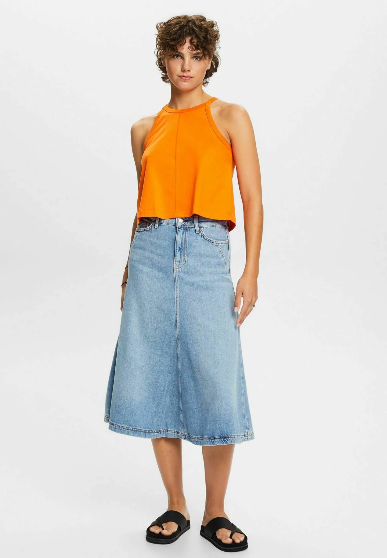 ESPRIT A-Line Skirt - Blue Medium Washed New 8 ESPRIT A-Line Skirt - Blue Medium Washed New - Image 8