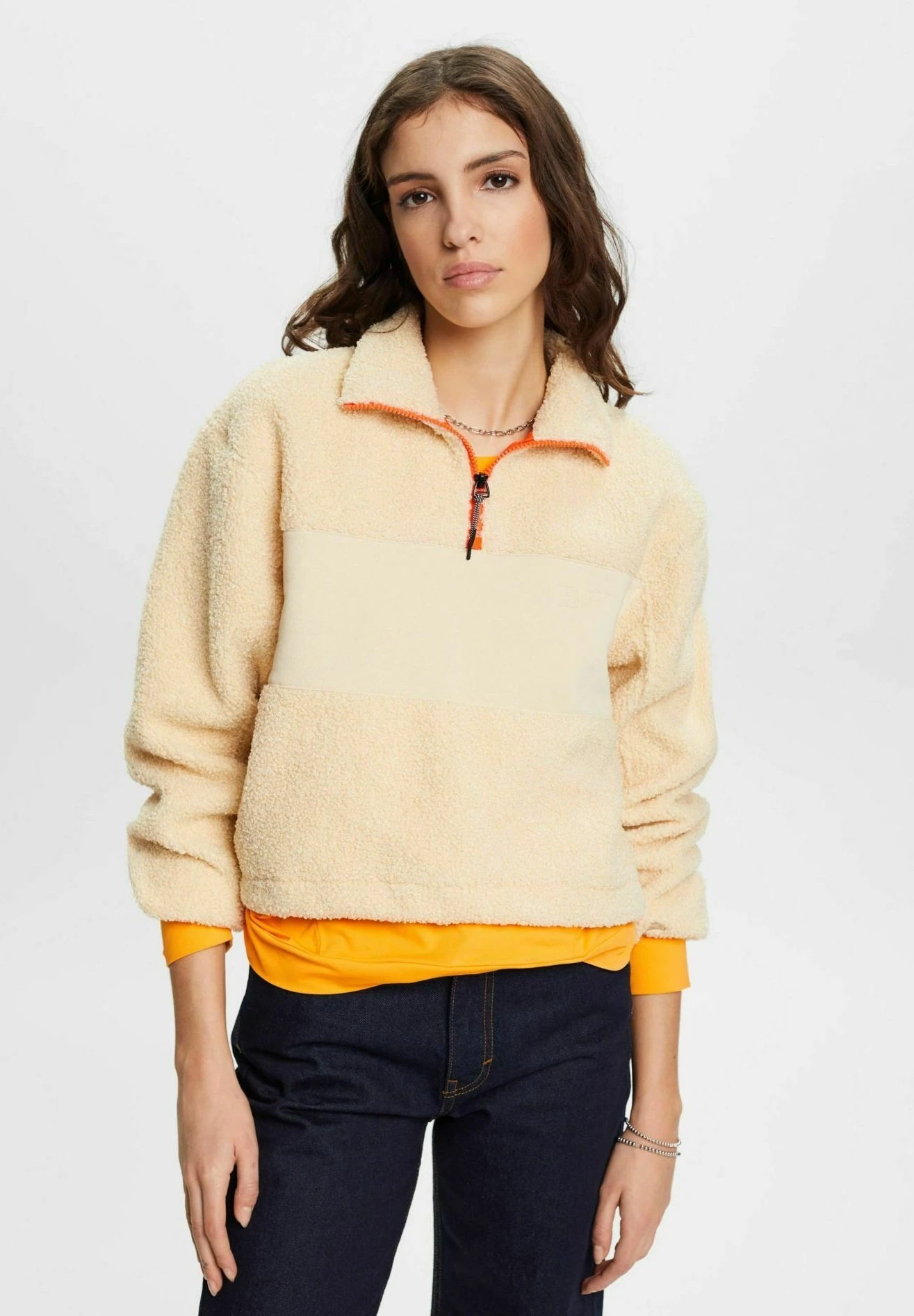 ESPRIT Troyer Aus Material Mix - Fleece Jumper 1 ESPRIT Troyer Aus Material Mix - Fleece Jumper