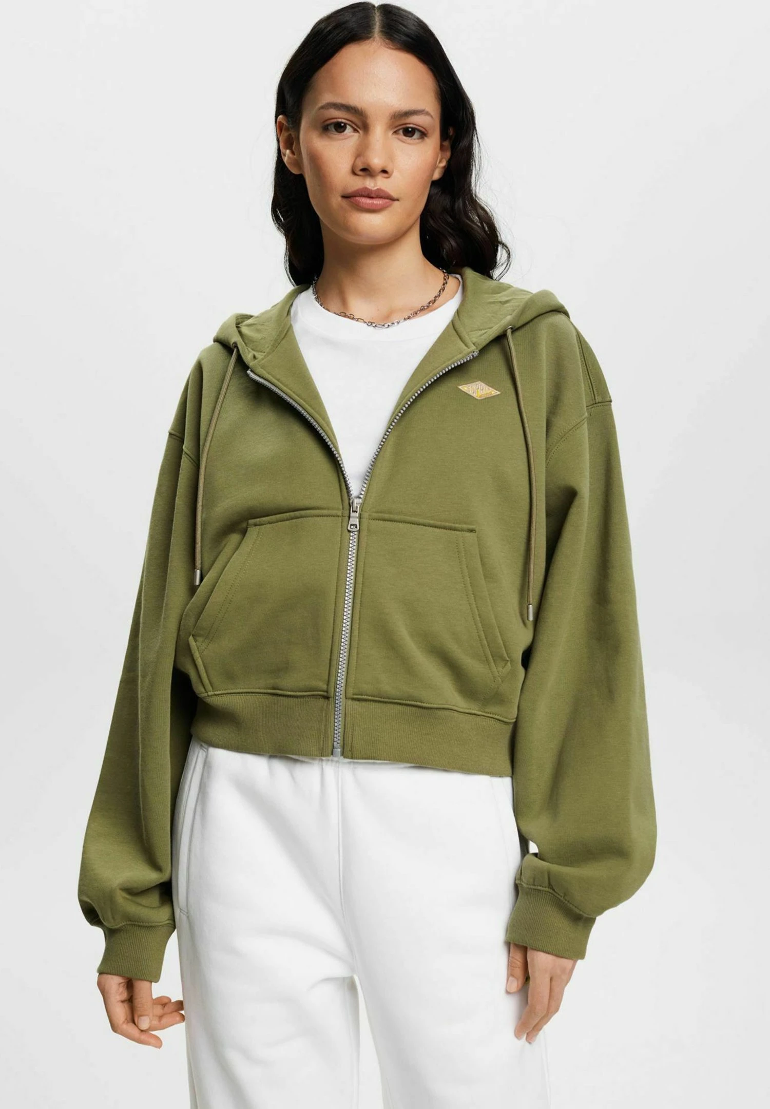 ESPRIT Cropped Mit Reissverschluss Und Logoprint Hinten - Zip-Up Sweatshirt 3 ESPRIT Cropped Mit Reissverschluss Und Logoprint Hinten - Zip-Up Sweatshirt - Image 3