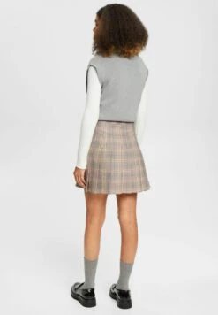 Edc By Esprit Mit Karomuster - A-Line Skirt - Beige -Esprit Sales Store 83b3c7413b7c4416a0a5f8b99c10b9ed