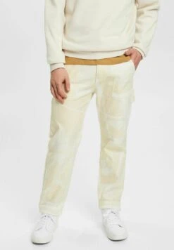ESPRIT Gemusterte Mit Geradem Bein - Trousers - Beige