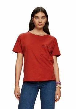 ESPRIT Mit Spitzenbändern - Print T-Shirt - Terracotta New -Esprit Sales Store 8a9216aba95d49fcbbf63d2ebe9de86f