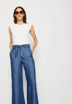 ESPRIT Wide Leg - Trousers - Blue Medium Wash 9 ESPRIT Wide Leg - Trousers - Blue Medium Wash -Esprit Sales Store 8add1173dade4236939808448b8decca