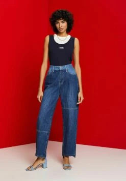 ESPRIT Straight Leg Jeans - Blue Dark Washed -Esprit Sales Store 8af5870a42ff4f85943cc00df9c9c5f3