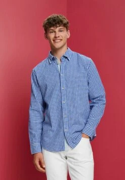 Edc By Esprit Button Down Mit Vichy Muster - Shirt - Ink -Esprit Sales Store 8c0ffc0f91dc40ba96edd65ed0d9719e