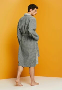 ESPRIT Mit Strukturstreifen - Dressing Gown - Anthracite -Esprit Sales Store 8cfdf8d4909f47748401ba32d1a56d42