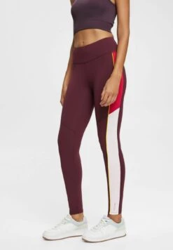 Colorblock - Leggings - Bordeaux Red