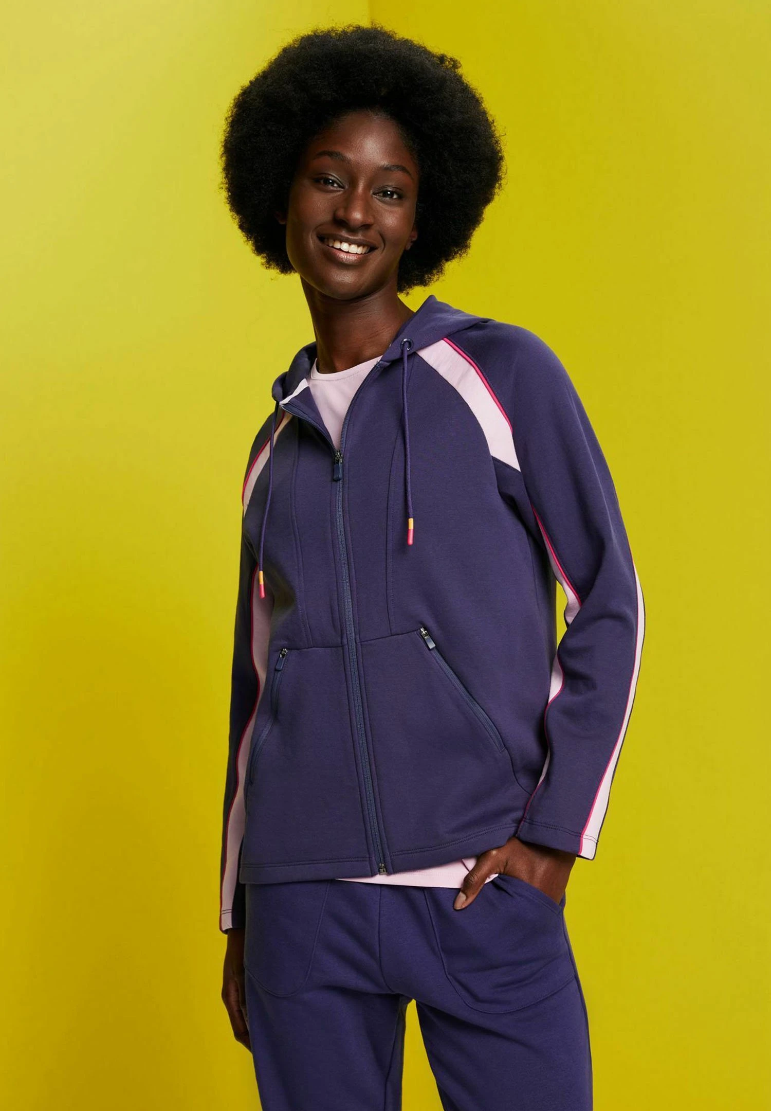 Zip-Up Sweatshirt - Navy 4 Zip-Up Sweatshirt - Navy - Image 4