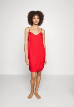 ESPRIT Matt Shiny Chemise - Nightie - Red