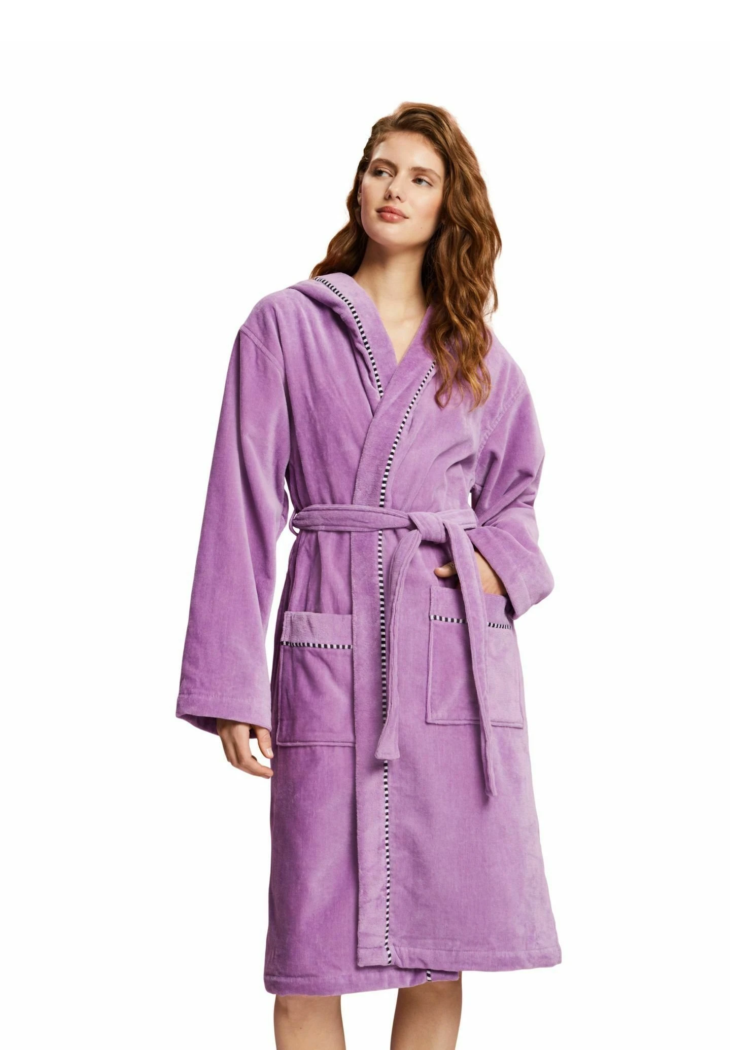 ESPRIT Fashion Unisex - Dressing Gown - Dark Lilac 1 ESPRIT Fashion Unisex - Dressing Gown - Dark Lilac