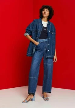 ESPRIT Straight Leg Jeans - Blue Dark Washed