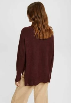 ESPRIT Rollkragen In Mouliné - Jumper - Bordeaux Red -Esprit Sales Store 99aebc8e4a144efa8abb20dd853091c7