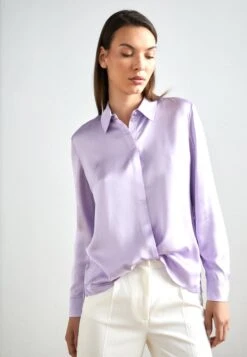 ESPRIT Viscose Sateen Blouse - Button-Down Blouse - Lavender