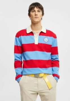 ESPRIT Gestreiftes Rugby - Polo Shirt - Light Blue Lavender