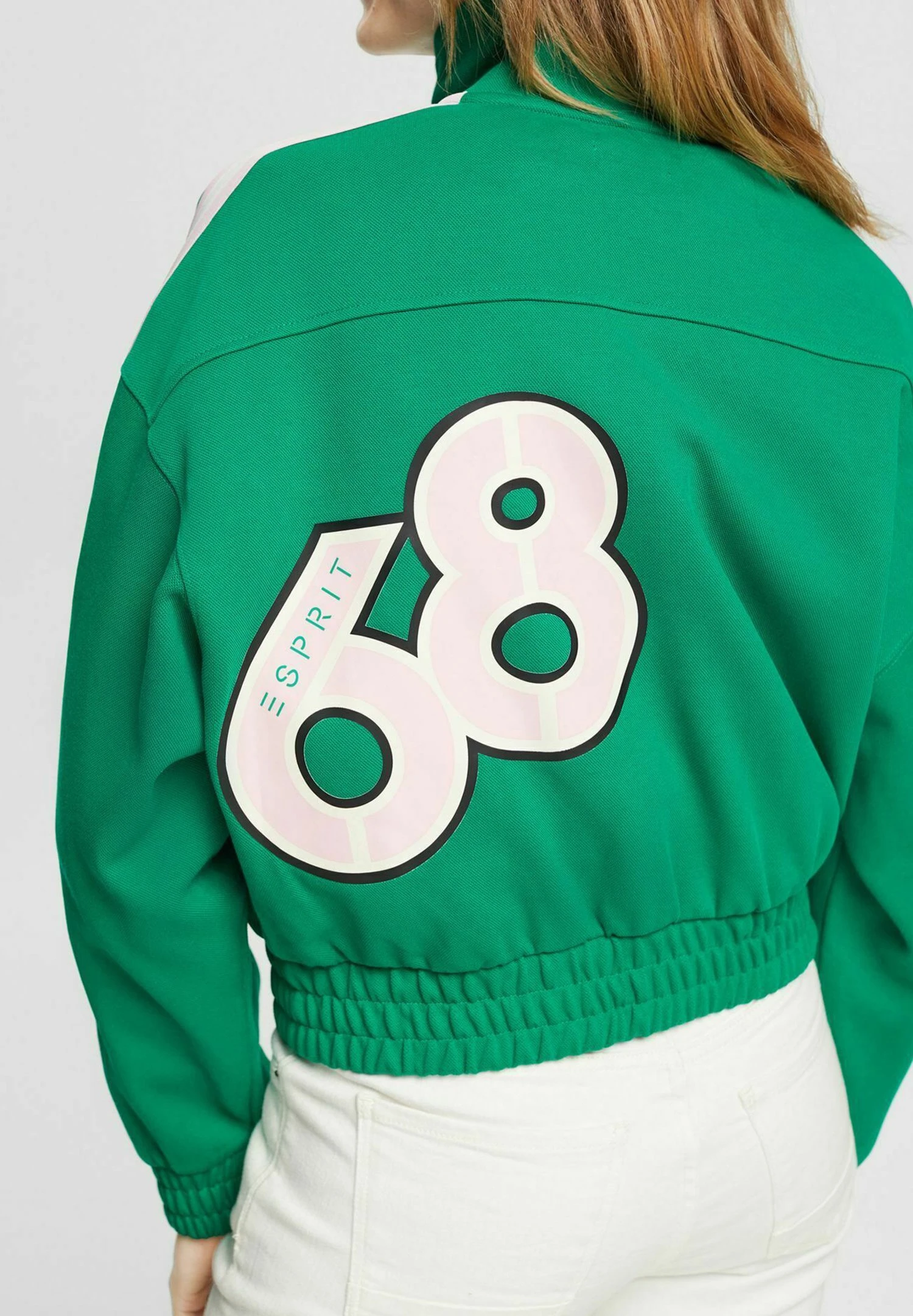 ESPRIT Cropped- Training Jacket - Emerald Green 5 ESPRIT Cropped- Training Jacket - Emerald Green - Image 5