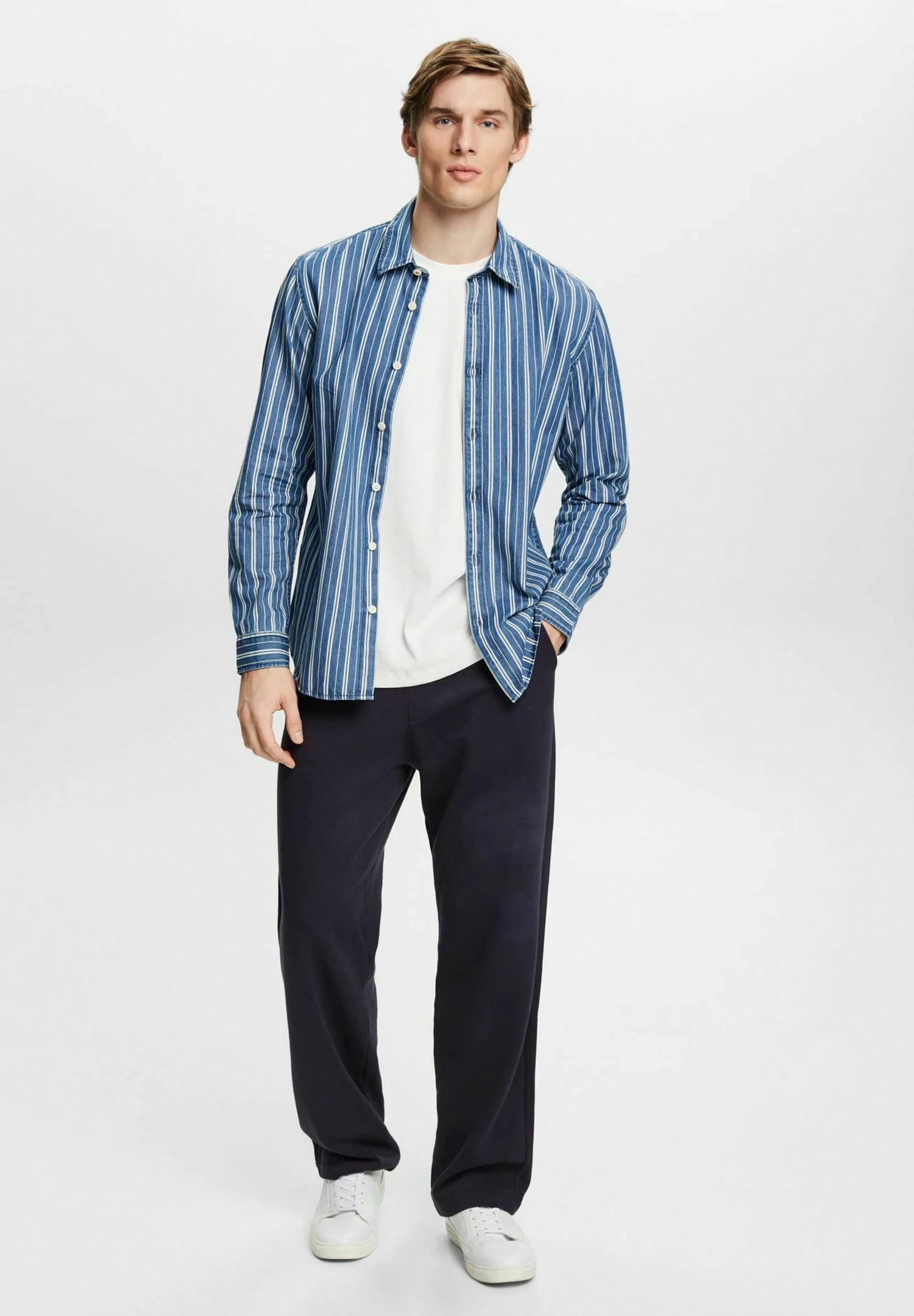 Edc By Esprit Mit Streifen - Shirt - Ice 2 Edc By Esprit Mit Streifen - Shirt - Ice - Image 2