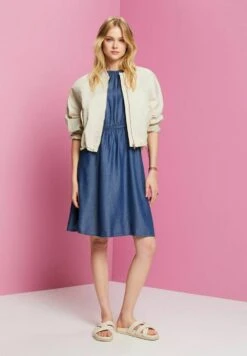 Edc By Esprit Light - Denim Dress - Blue Dark Washed -Esprit Sales Store a109cf254a464bfabc3381b2e7616c41
