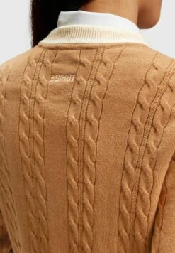 ESPRIT Zopf Mit Delfin-Logo - Jumper - Caramel -Esprit Sales Store a2cbbb5827ed447f8e97651d57f0c758
