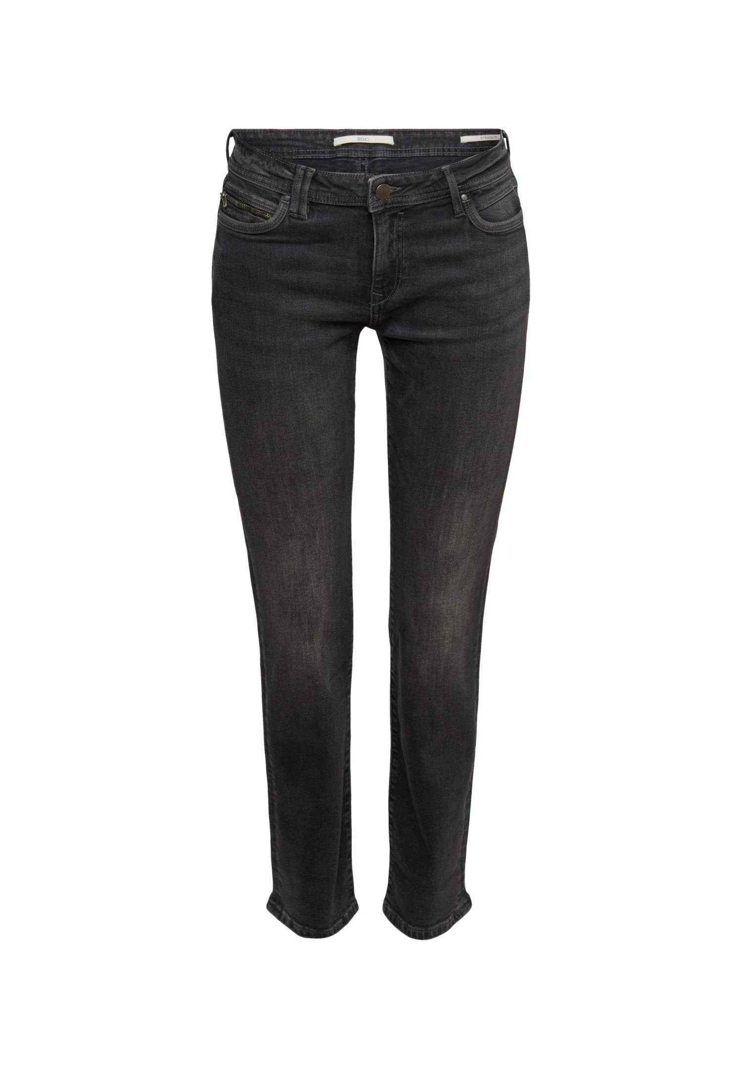 Edc By Esprit Straight Leg Jeans - Black Dark Washed 7 Edc By Esprit Straight Leg Jeans - Black Dark Washed - Image 7