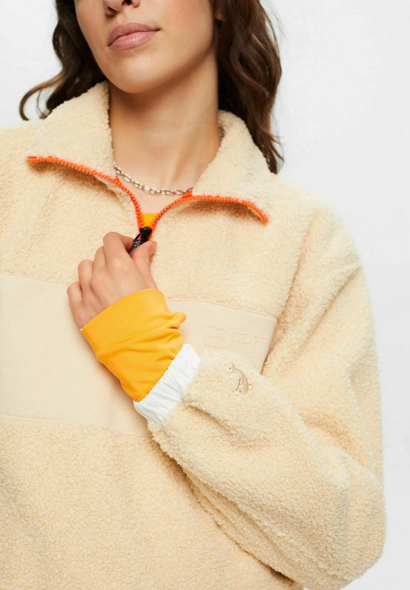 ESPRIT Troyer Aus Material Mix - Fleece Jumper 4 ESPRIT Troyer Aus Material Mix - Fleece Jumper - Image 4