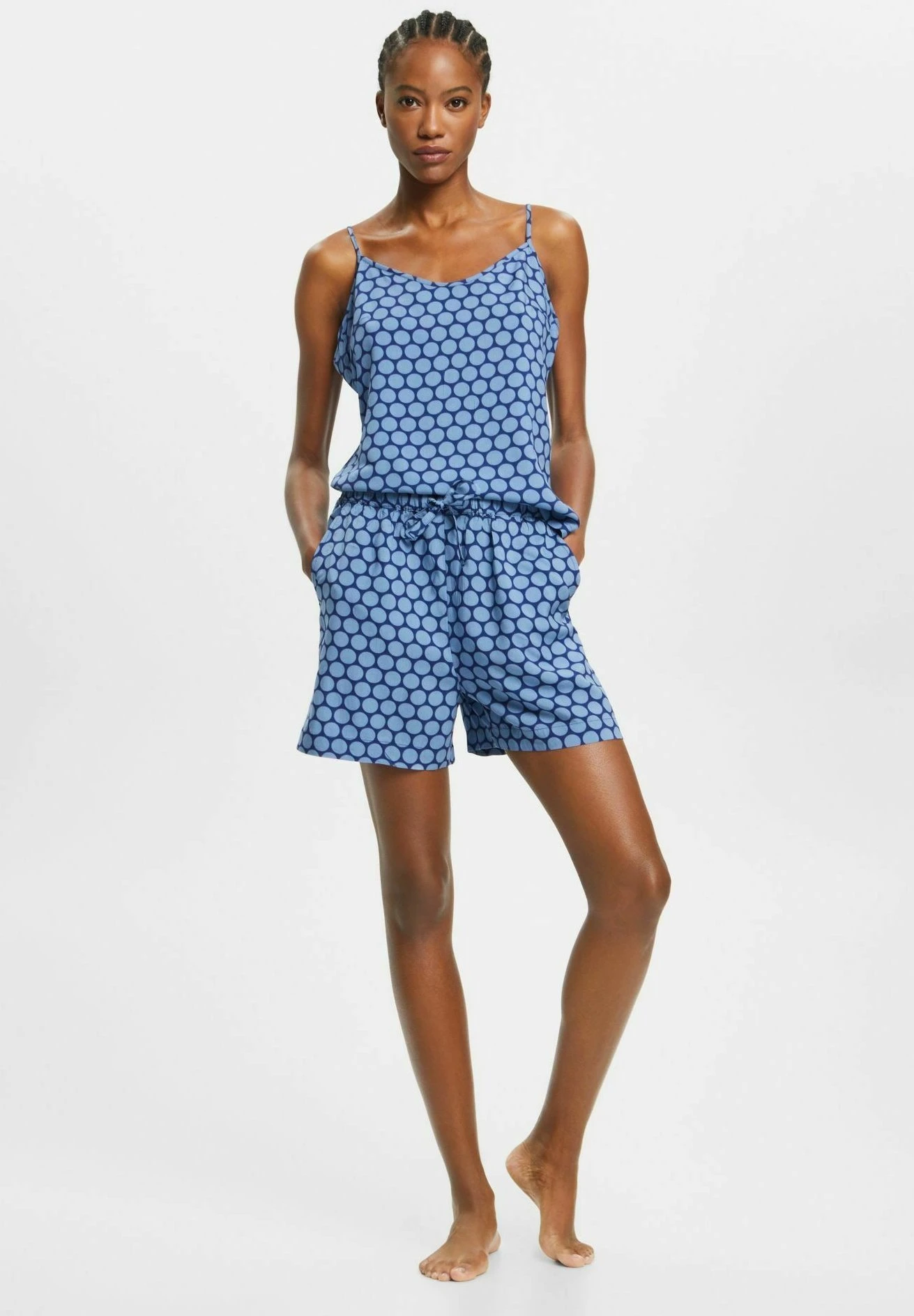 ESPRIT Mit Pünktchenprint - Pyjama Set - Dark Blue 2 ESPRIT Mit Pünktchenprint - Pyjama Set - Dark Blue - Image 2