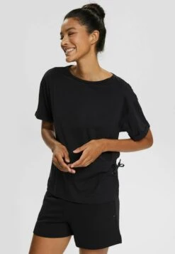 Mit Kordelzug - Basic T-Shirt - Black