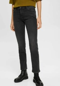 Edc By Esprit Straight Leg Jeans - Black Dark Washed