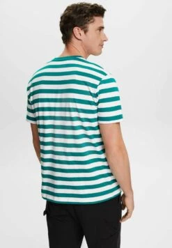 ESPRIT Gestreiftes - Print T-Shirt - Emerald Green -Esprit Sales Store af5a8b6a8e5d46aea5f2680247b6d1c5