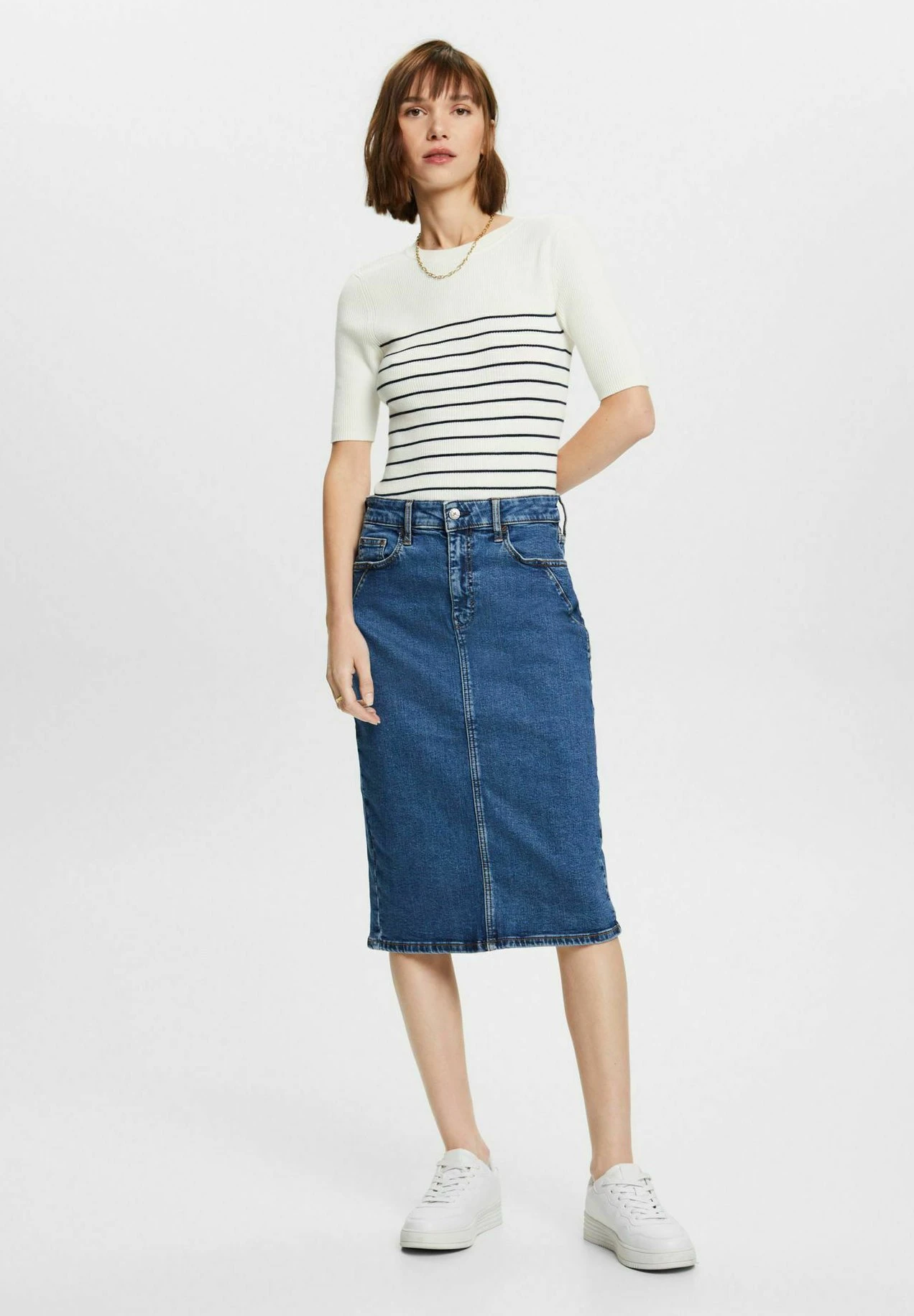 ESPRIT Denim Skirt - Blue Medium Wash 6 ESPRIT Denim Skirt - Blue Medium Wash - Image 6