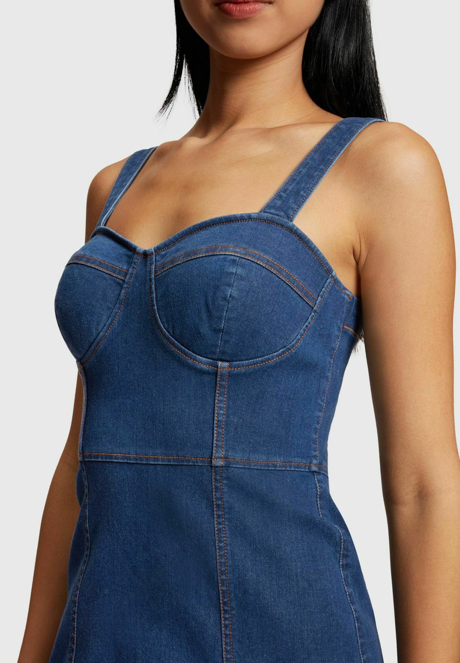 ESPRIT Körperformendes 4-Wege-Stretch - Denim Dress - Blue Dark Washed 3 ESPRIT Körperformendes 4-Wege-Stretch - Denim Dress - Blue Dark Washed - Image 3