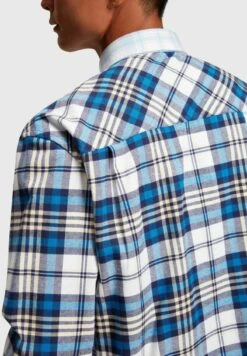 ESPRIT Mit Karo-Patchwork - Shirt - Blue -Esprit Sales Store b76a845214c746da9bd29d546536127e