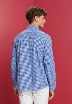 Edc By Esprit Button Down Mit Vichy Muster - Shirt - Ink -Esprit Sales Store b9312d9e08f9472d890970e7006059a8