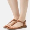 ESPRIT Thongs - T-Bar Sandals - Caramel