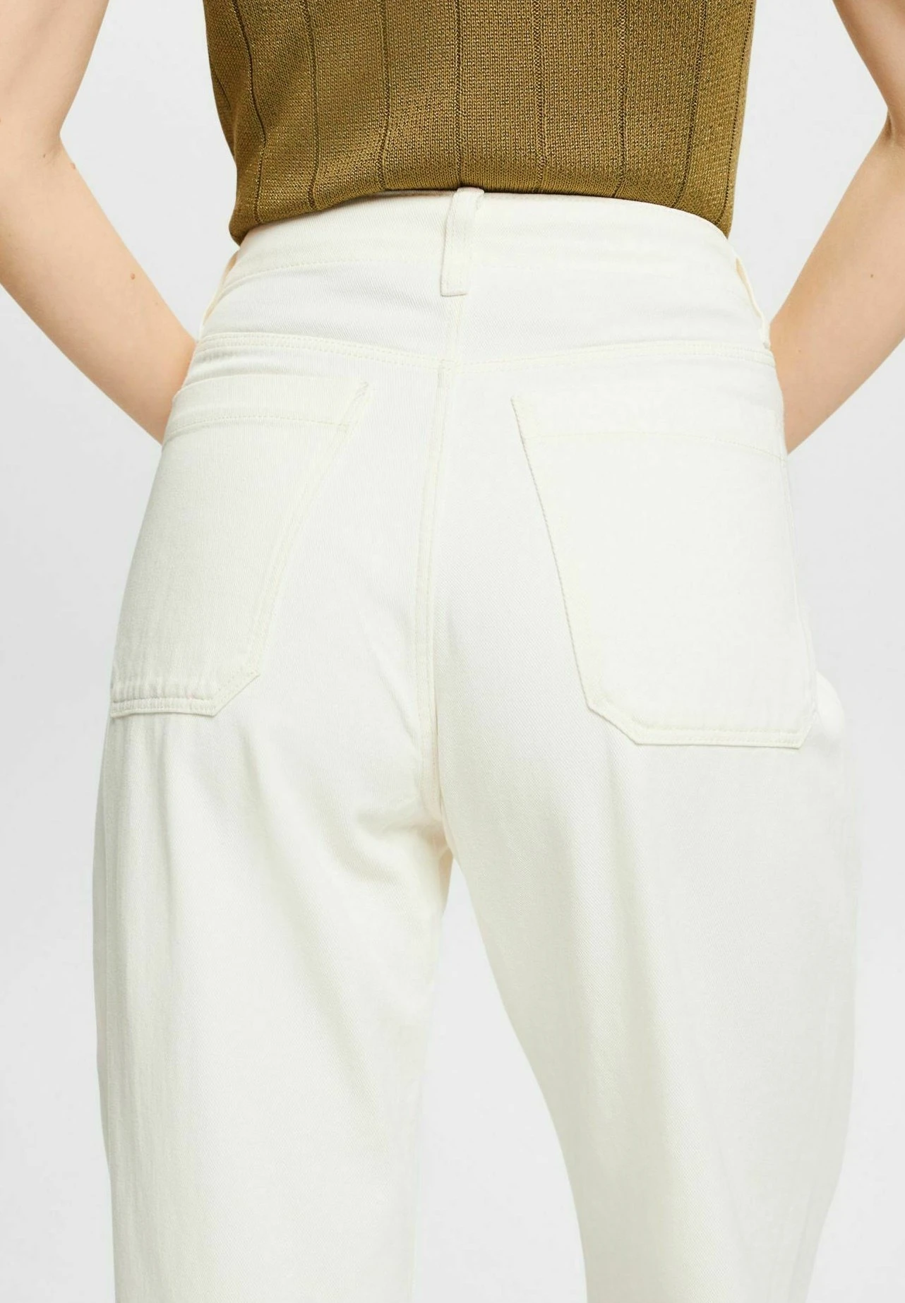 ESPRIT Flared Jeans - Off White 5 ESPRIT Flared Jeans - Off White - Image 5